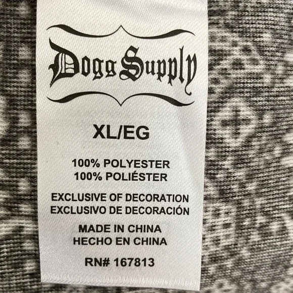 NWOT Dogg Supply Black Patterned Men's Robe - Picture 6 of 6